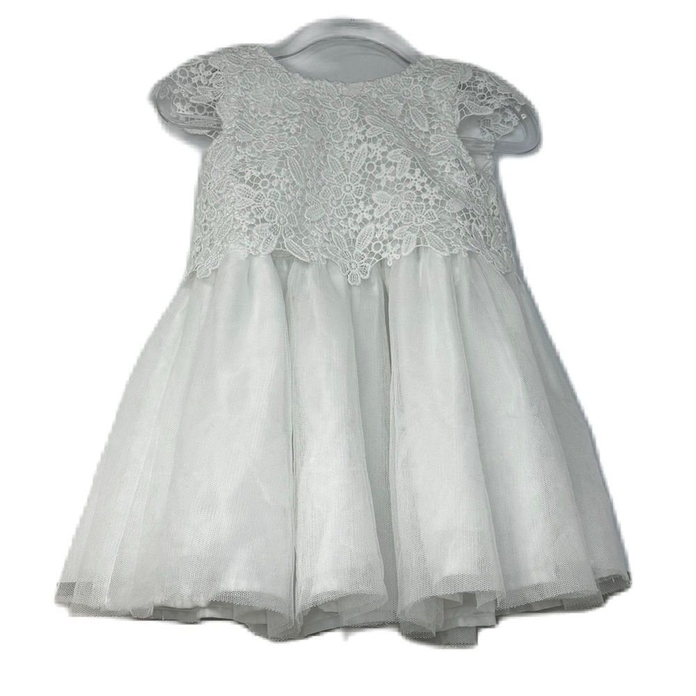 Primark Girls 9-12 Mo white lace tutu bridal dress fancy party holiday fun